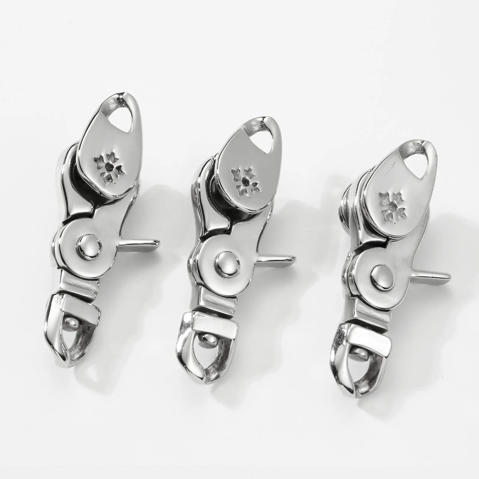 Stainless Steel Casting with Hook Clasp Spring Keychain Personalized Skull Jewelry Accessories