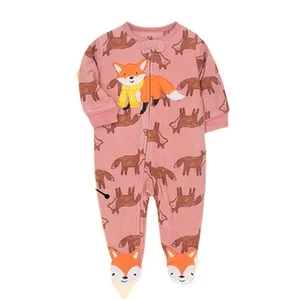 Unisex Romper with Zipper for Baby Floral Woven Fabric ODM Infant Clothing