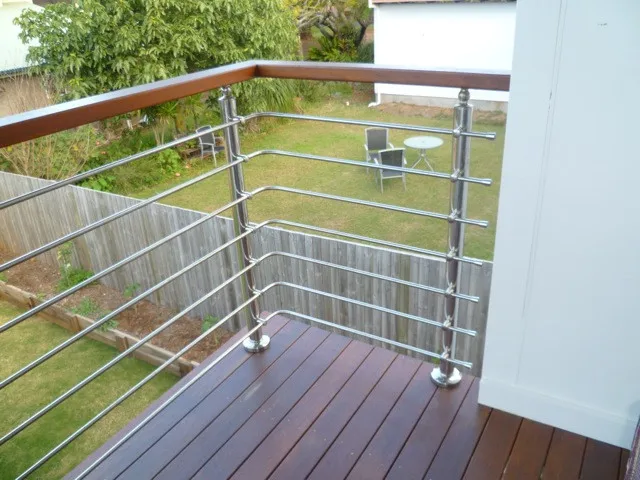 Stainless Steel Rod Railing Excellent Outdoor Balcony S.S Rod Bar Railing Design manufacture