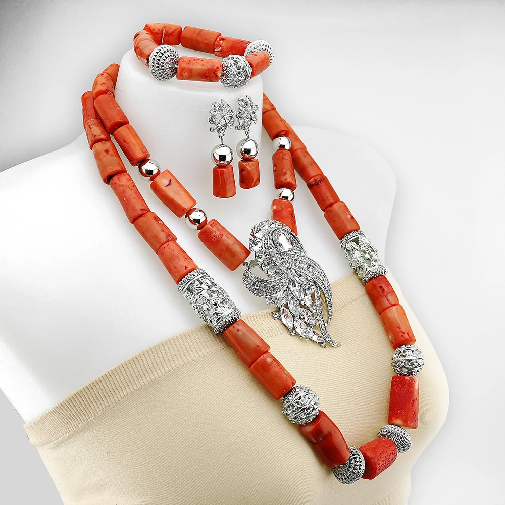 Bridal Jewelry Set Beads Wedding Jewelry Set / Nigerian Beads – My African  Fashionista