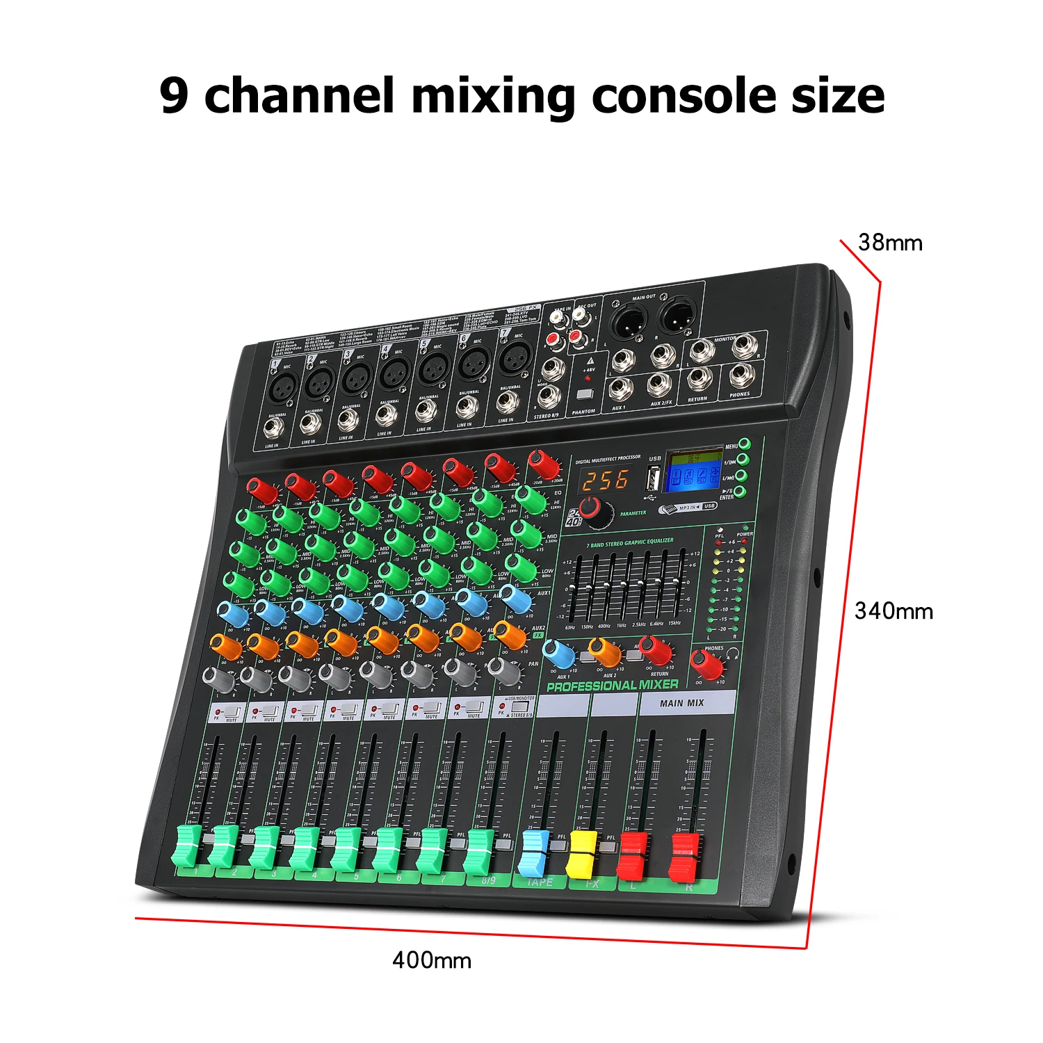 GAX-CT8 Professional Audio Mixer - American Audio DJ Mixer