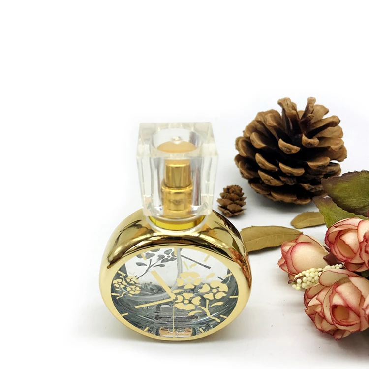 Gold Empty Custom Perfume Bottle Atomizer Oud Attar Perfume Spray Glass Bottle Saudi Arabia
