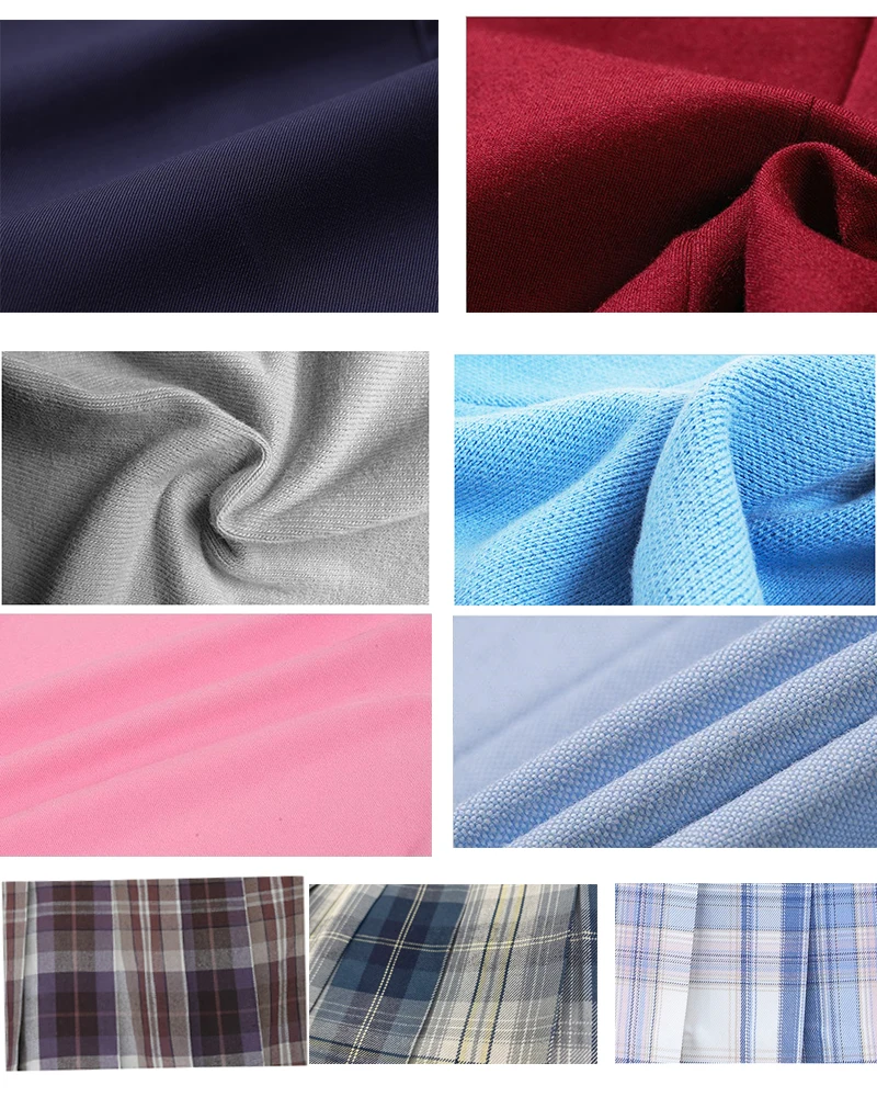 定制高中男孩和女孩日本jk水手服长袖条纹衬衫海军百褶裙制服高品质