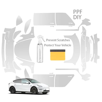 For Tesla Model X 2016-2021 Pre-Cut Paint Protection Film Car Clear Kit Sticker PPF TPU Transparent Body Accessories Styling