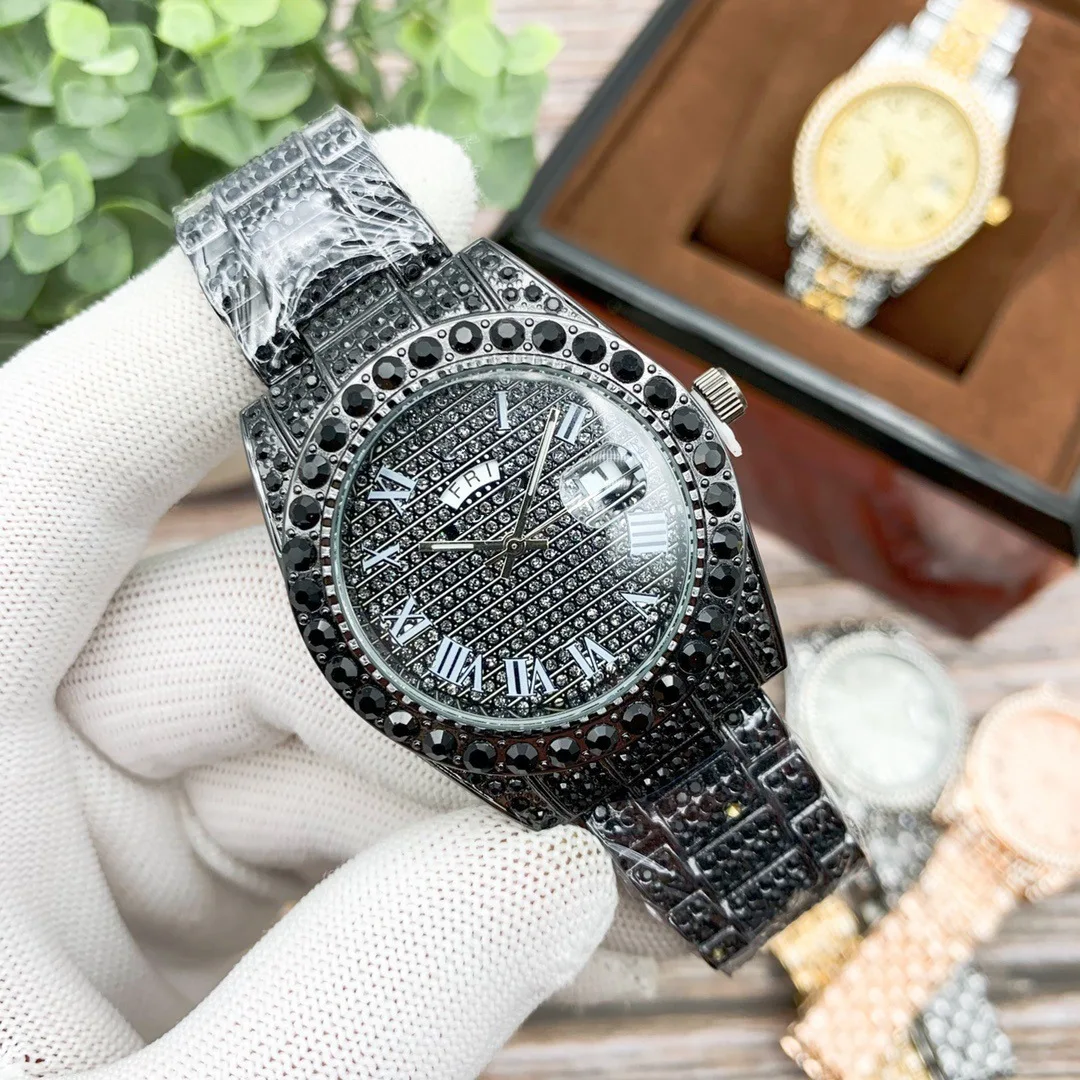 Hip Hop Style Luxury Iced Out Black Rhinestone Encrusted  display picture 1