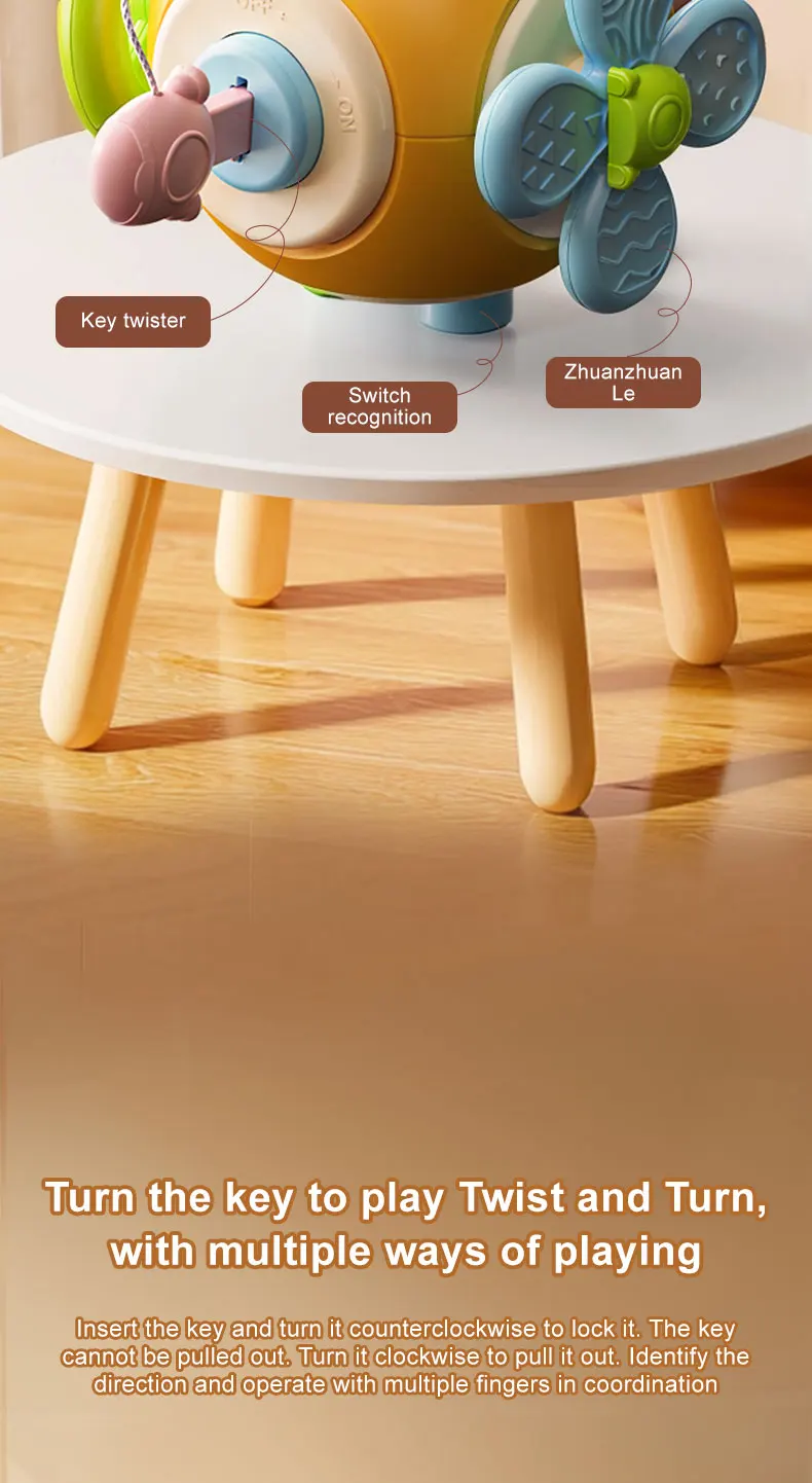 Jouet bébé cube sensoriel multifonction