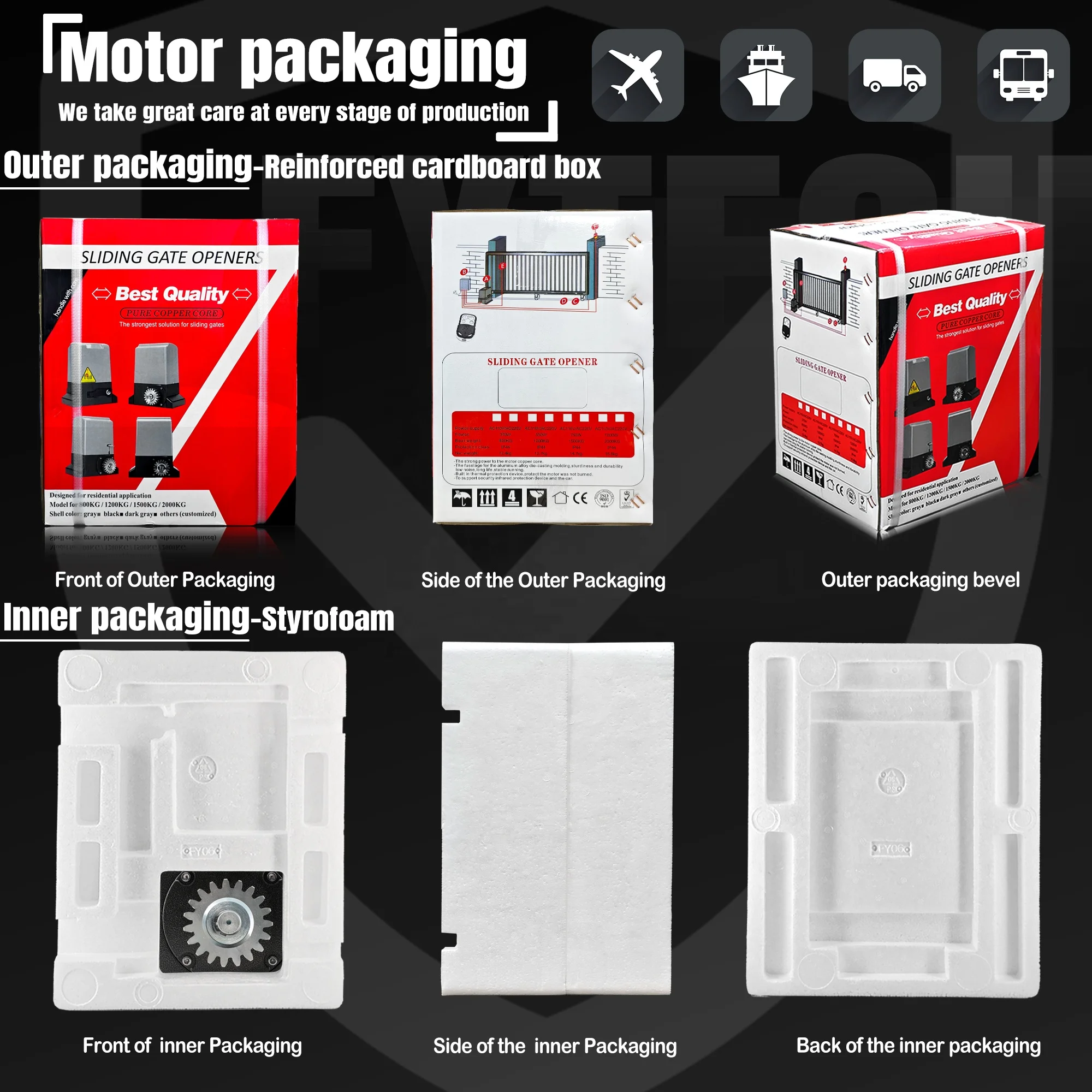 China 1200w 110v 220v 2000kg 2000kg Start and Stop Slowly Sliding Gate Motor Kit WiFi Contrtol  Opener Operator
