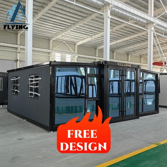 Customized 20ft & 40ft Luxury Expandable Container House Portable Prefabricated Steel Home Villa Hotel Office with 2&3 Bedrooms