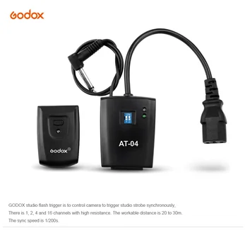 Godox AT-04 4 Channels Wireless Radio Studio Flash Trigger with Receiver Set for Camera DE300 DE400 E300 product image
