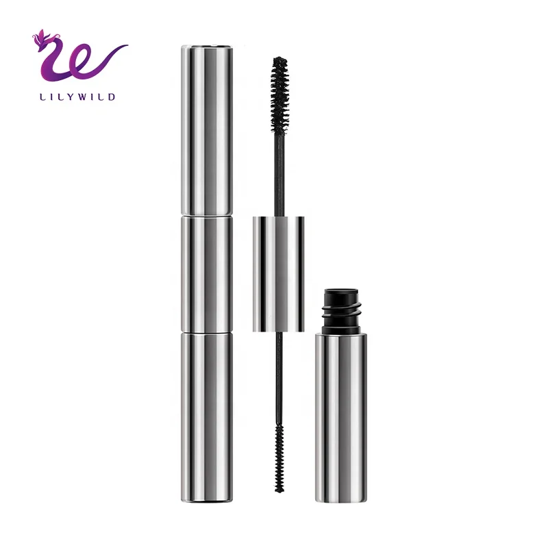 OEM Liquid Create Your Own Brand Vegan Black Volumizing Custom Eyelassh 2 in 1 Waterproof Mascara Two Sides