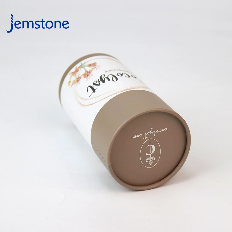 Biodegradable Kraft Ape Paper Tube Round Boxs Chocolate Bar Cylinder Packaging Food Cylind Round Box With Metal Lid