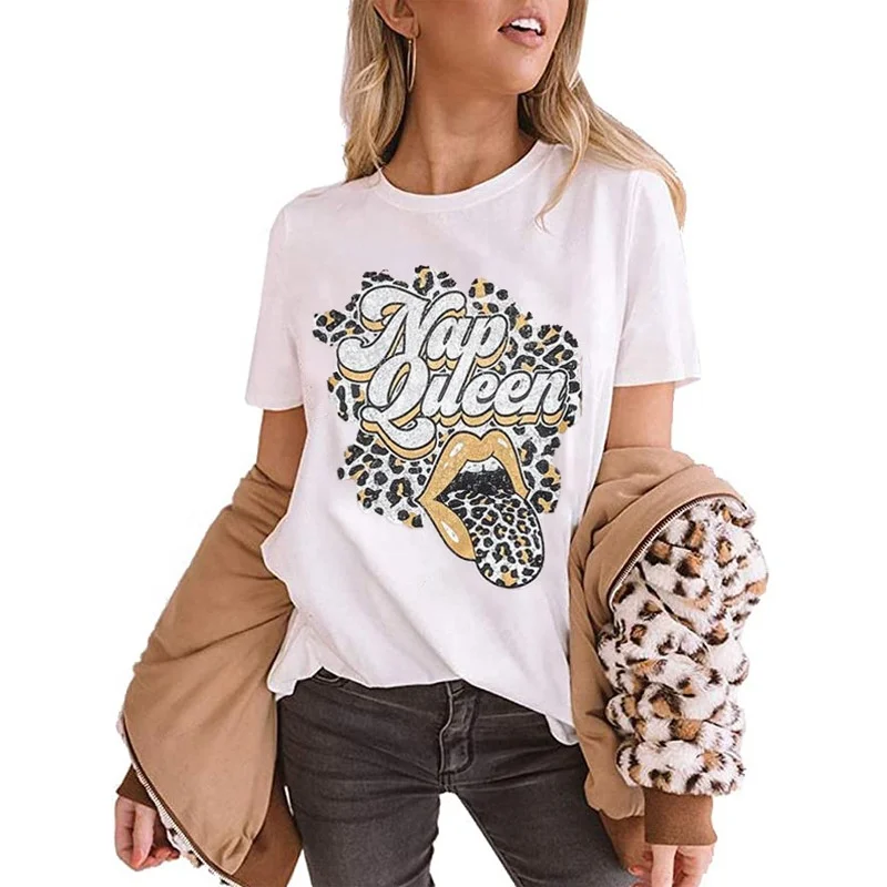 Nap Queen Leopard Lips T-shirt Tee 