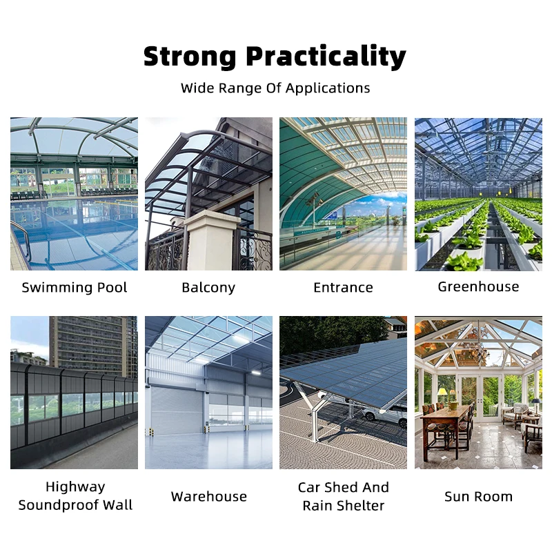 Pc Hollow Sheet UV protection Policarbonato De Plstico Alveolar 10 mm Plastic Pc Roof Panels