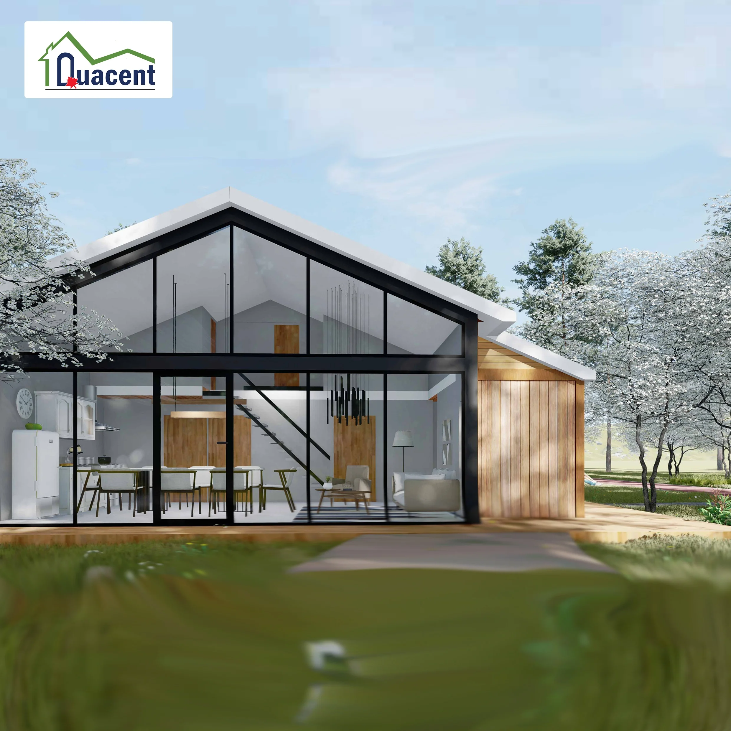 Quacent New Design Modern Prefabricated Villa Holiday House Accommodation Prefab Garden Office