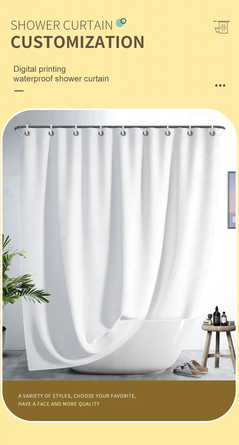 10g Clear Shower Curtain Liner Soap Scum Resistance Waterproof Shower