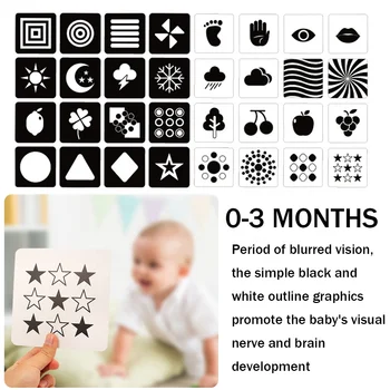 Black And White Educational Flashcards Flash Card Print of Game ABC Card For Baby Toddler 0 to 36 Months