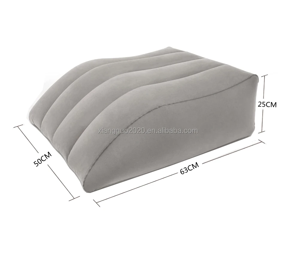 Multifunctional Use of Inflatable Leg Pillows PVC Flocking Wedge Inflatable Pillow