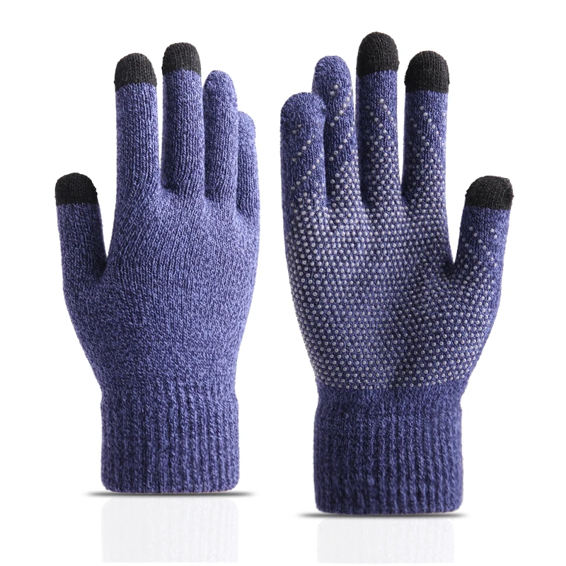 gants d'hiver de laine chaude d'hiver de tricot de gant d'homme de femme 