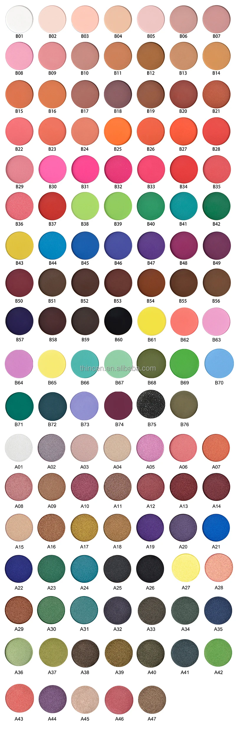 Custom Color Empty Square Cosmetic Eyeshadow Palette 4 Pan Eyeshadow Palette