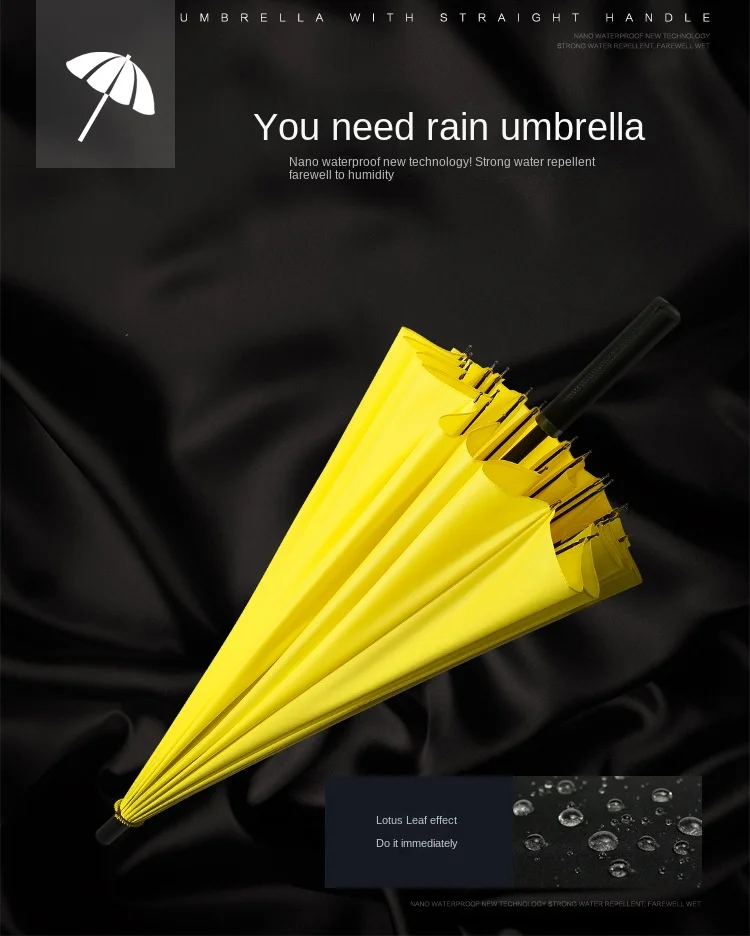 Japanese style 24 ribs manual straight rain umbrella