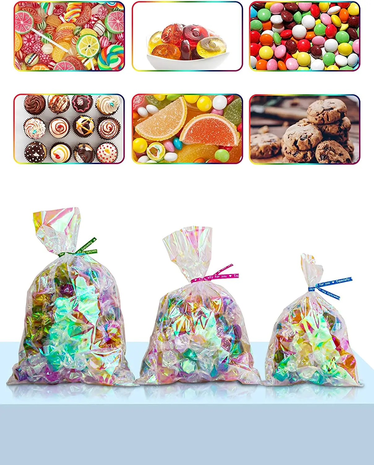 Alibaba.com: ODM Cellophane Treat Goodie Bags with Twist Ties, 100pcs ...