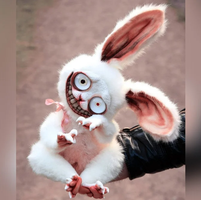 Easter Mutant Rabbit Plushions Creative Scary Rabbit Ornaments Europe and the United States Easter Bunny Dolls Spot