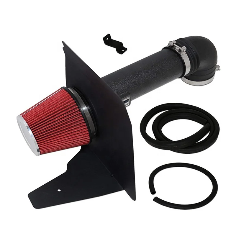 Engine Black Heat Shield Cold Air Intake Pipe Kit For Chevy Camaro 6.2l
