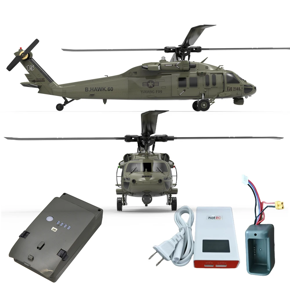 Pale Rotore Principale Elicottero RC YXZNRC F09 UH60 Black Hawk, 4 Pezzi, Ricambio - Foto 4