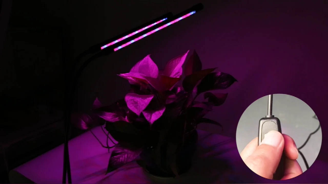 Desktop Led Plant Grow Light Three Tube Timing Dimmable Full Spectrum ...