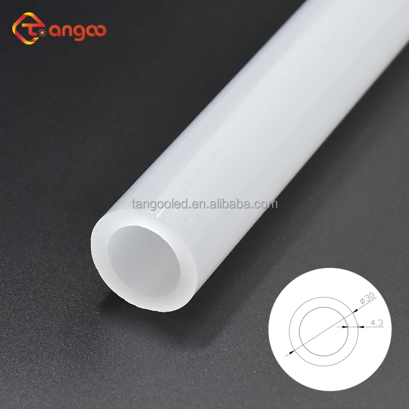 25mm Hot Bending Light Diffusing Acrylic Plastic Pipe Tube Pmma Round Diffuser Cover for Led Wall or Ceiling Light