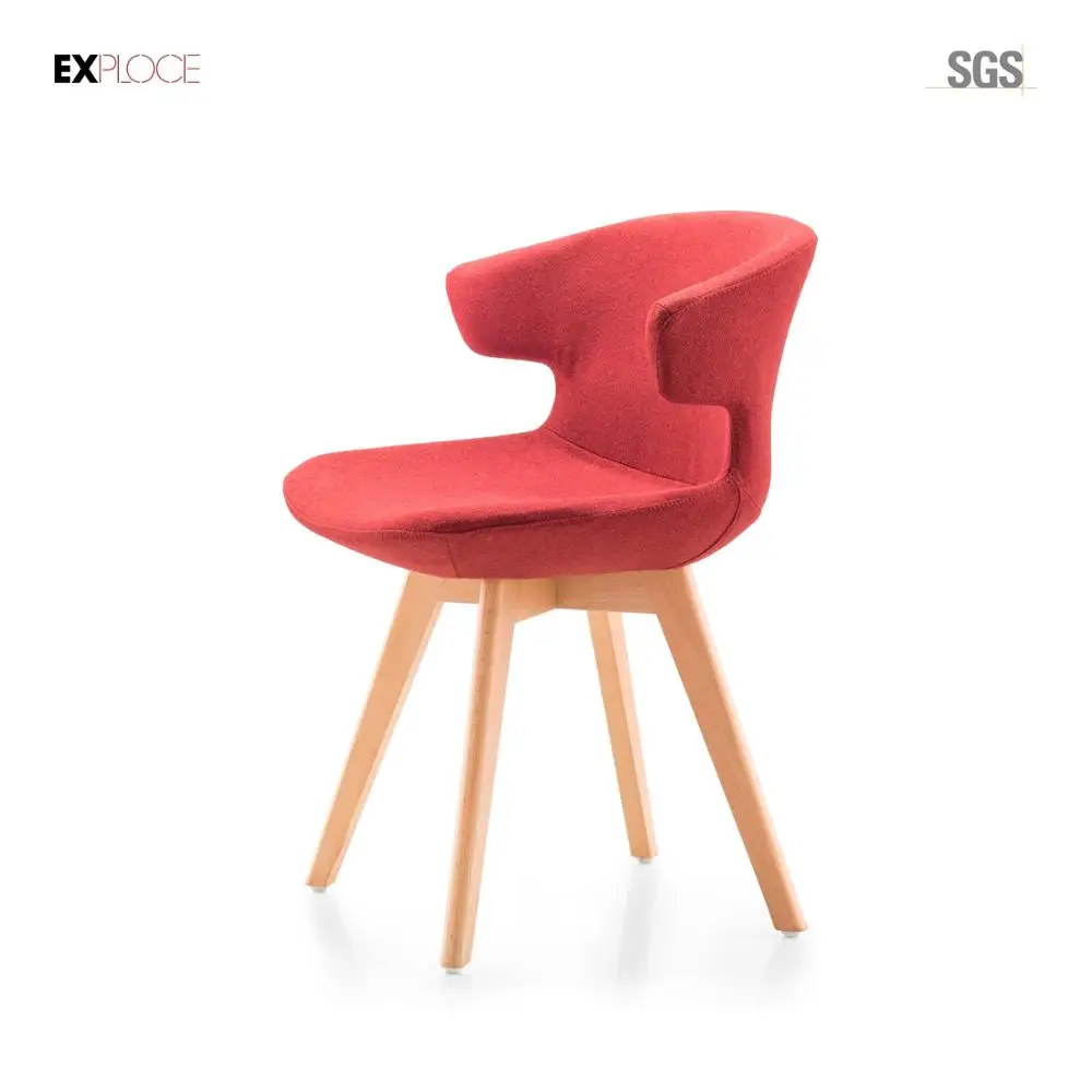 Restaurant Leisure Red Fabric Wooden Legs Chair Reception Front Desk Meeting Chair Buy High Back Office Chair Without Wheels Computer Chair Walmart Chair For Computer Product On Alibaba Com