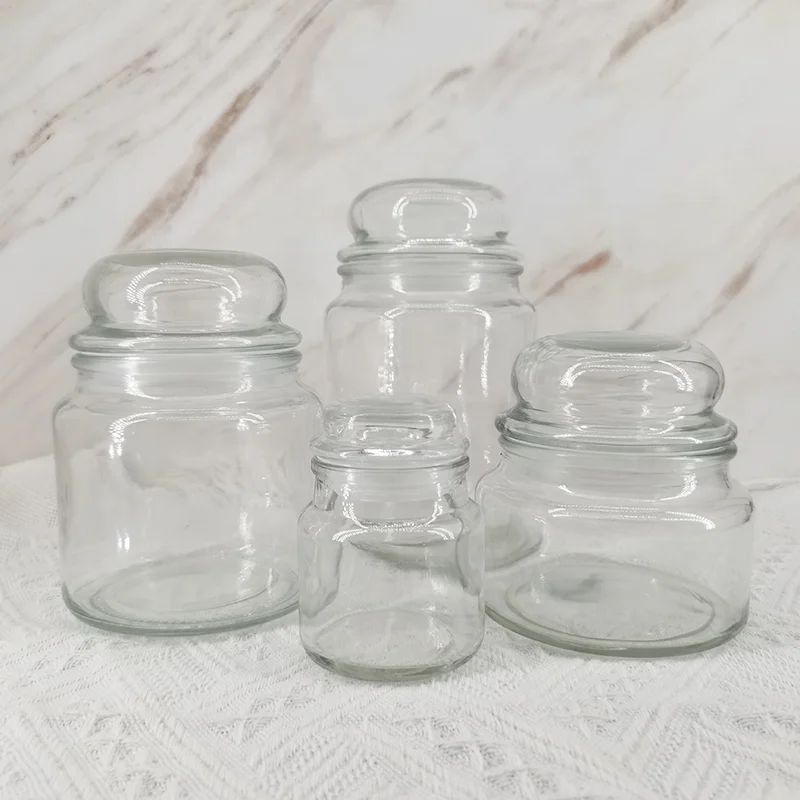 Luxury candle jar container empty glass candle holder candle vessels with lid details