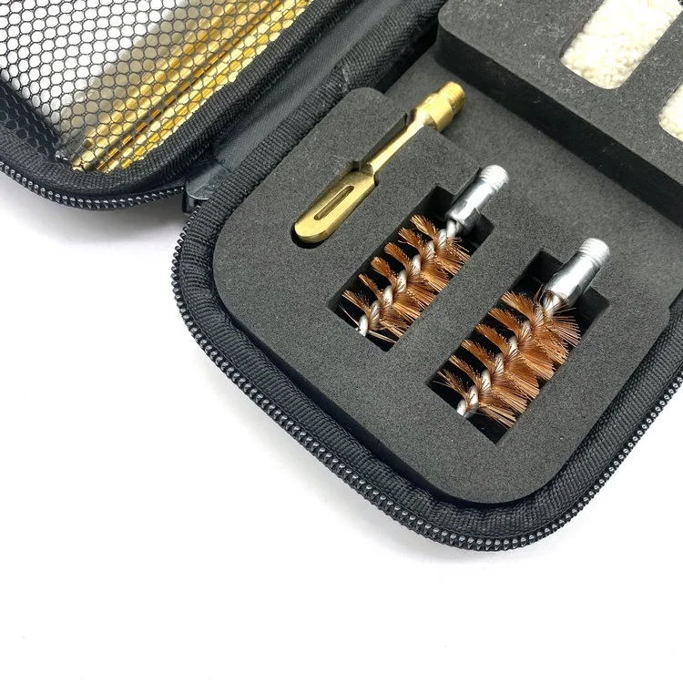 Hunting Accessories Kit with Bronze Bristles Brush and Cotton Mop Gun Cleaning Kit for 12 and 20 Gauge