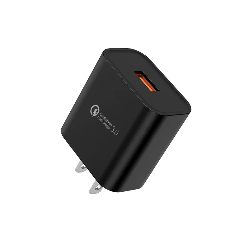 Xihaiying QC3.0 USB Fast Charging Adapter, 18W Quick Charge Wall Charger  Adapter Fast Charging Block Compatible Wireless Charger QC 3.0 Black