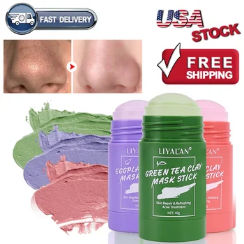 Vegan Original Skin Care Acne Treatment Green Musk Stick Cleansing Green Mask Stick