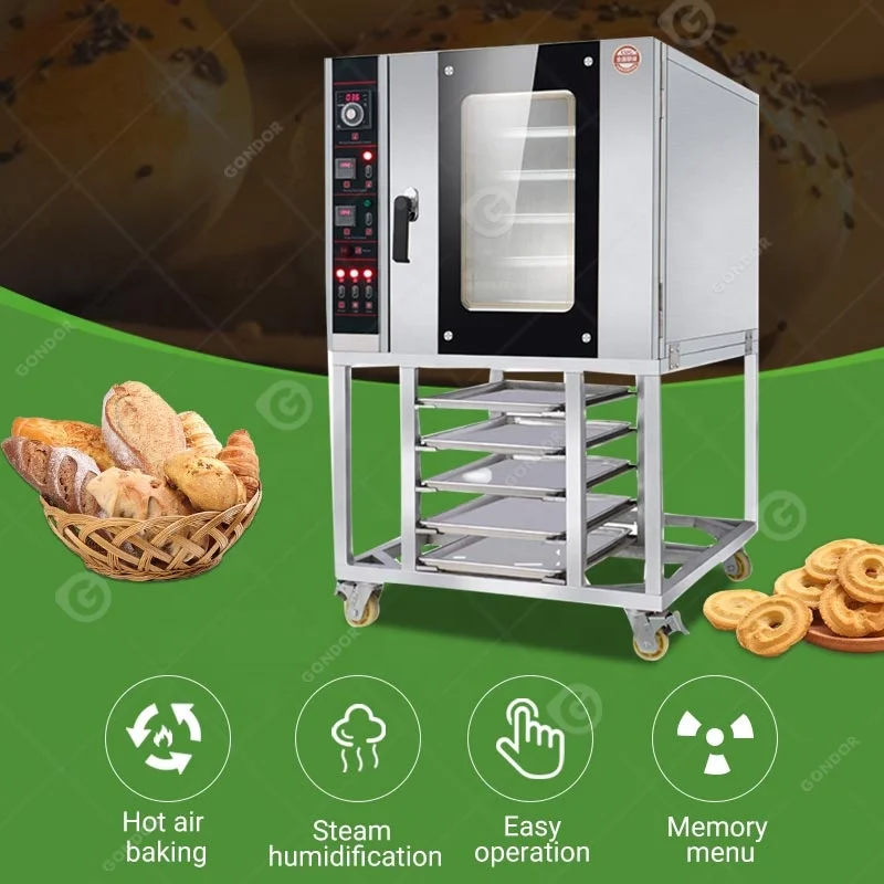 Digital Bake Used Rotatary Convection Industry 5 10 Tray Wide Rotary Oven for Bread Sale Pastry Price