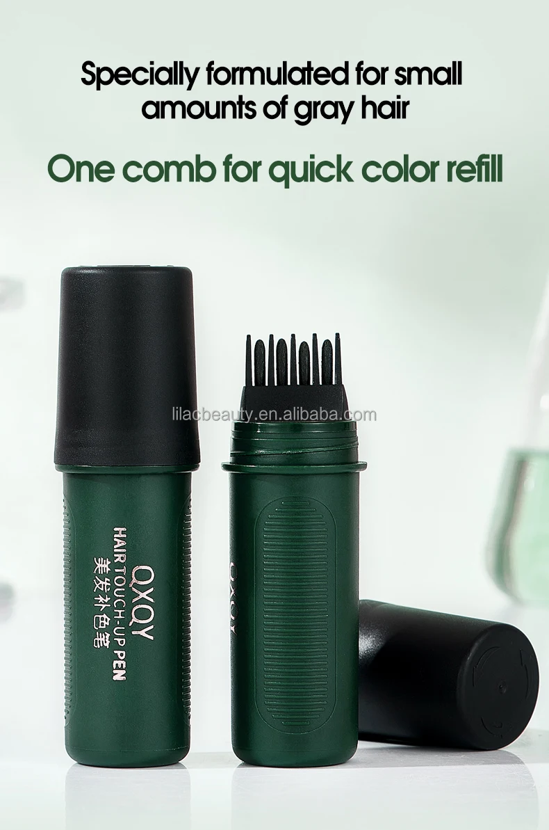 QXQY Hair Color Touch-Up Stick Natural Gray Hair Coverage  Lightweight Portable  2-in-1 Hair Color Touch-Up Stick with Comb