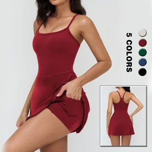 High Quality Women Gym Jumpsuit Thin Strap Halter Neck Breathable Quick Dry Anti Exposure Yoga Tennis Pilates Sportswear