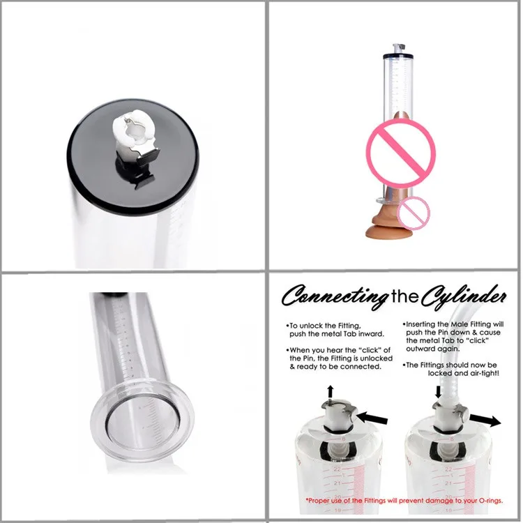 Male Enhancement Pump System with Brass Pistol & Pressure Gauge,Professional Power Pump with 1.75 Inch Cylinder Penis Pump Kit