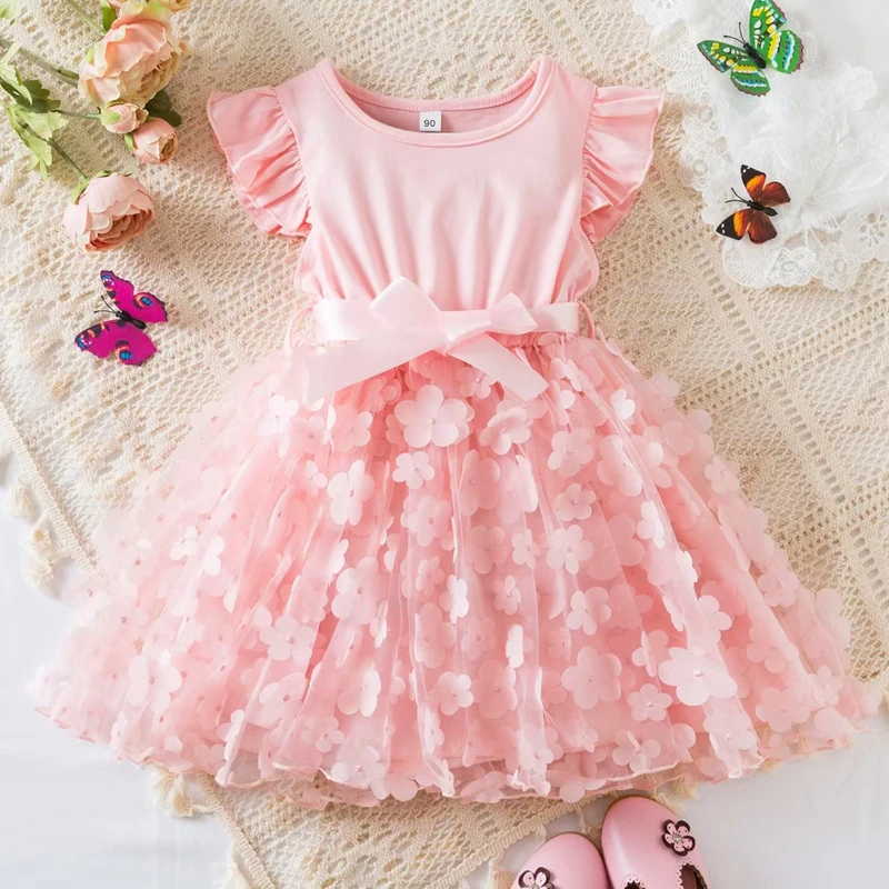Rts Year Old Children Clothes Butterfly Kids Gown Baby