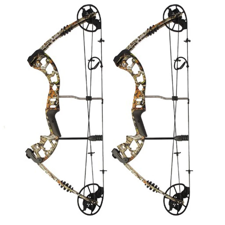Outdoor Hunting Compound Bow Strong Metal Material 70 Lbs Carbon Arrows
