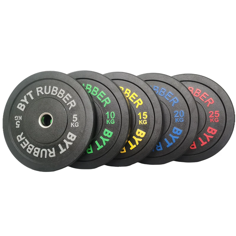 Custom logo Color LB KG Gym Equipment Crumb Bumper Rubber Plates for Weightlifting
