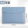 A4-Gris-Azul-Nueva Bolsa para Documentos de Cuero