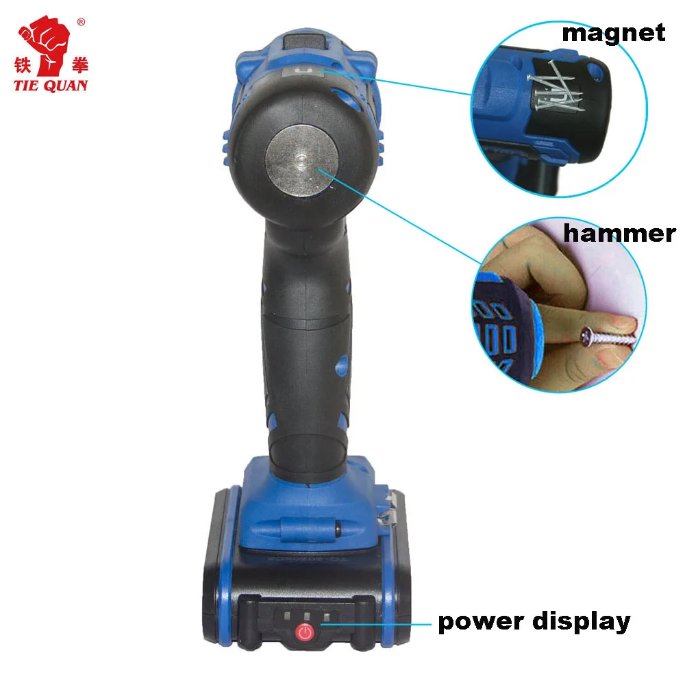 21 Volt Lithium Ion Rechargeable Portable Electric Drill Cordless Impact Drill with Keyless Chuck Customizable with OEM Support