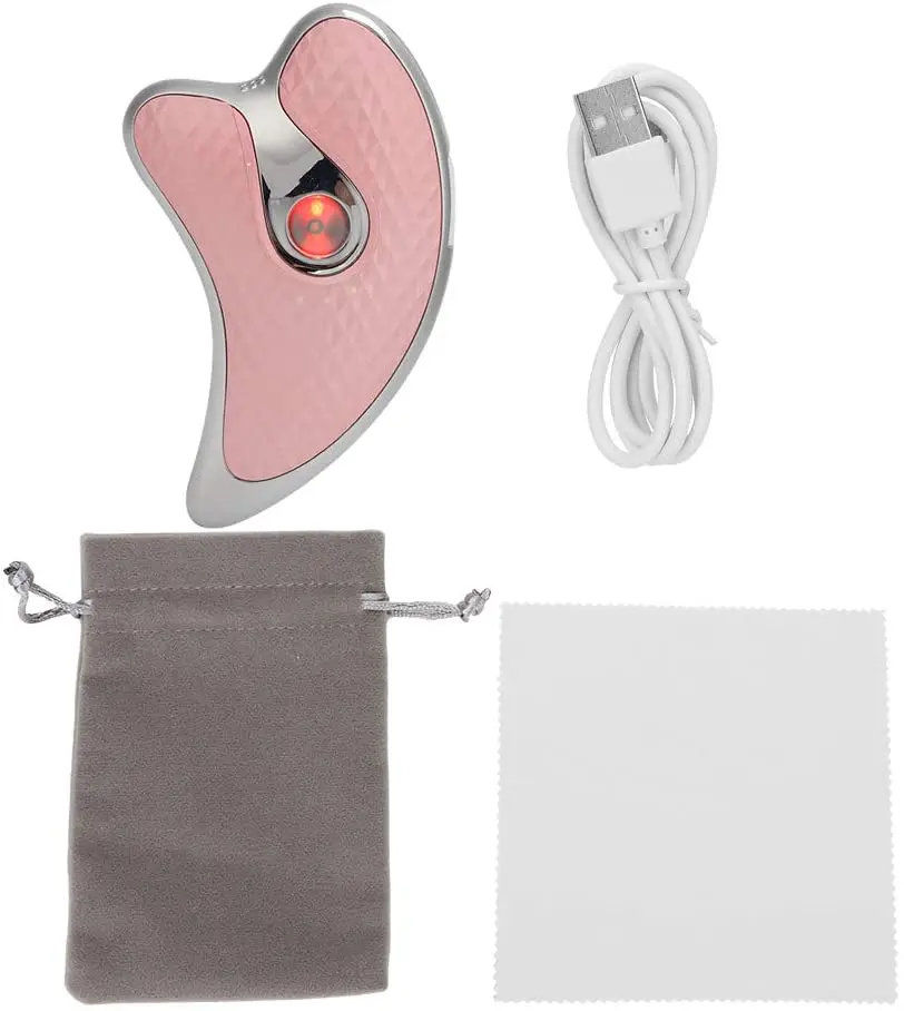 22 Skin Scraping Massage Electronic Vibration Thermostatic Heat Face Lift Tighten Eye Gua Sha Facial Tool