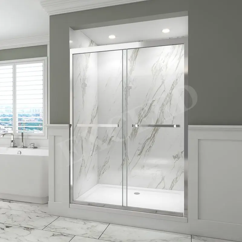Direct Factory Luxury Home And Hotel Used Double Sliding Glass Shower