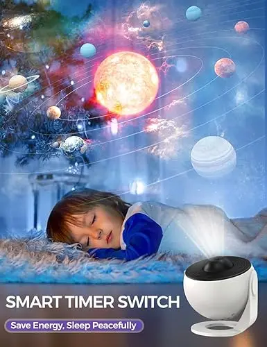 Lampada Proiettore Galassia Con Altoparlante Bluetooth – Luci Notturne A Stelle Per Soffitto, Timer E Telecomando, USB