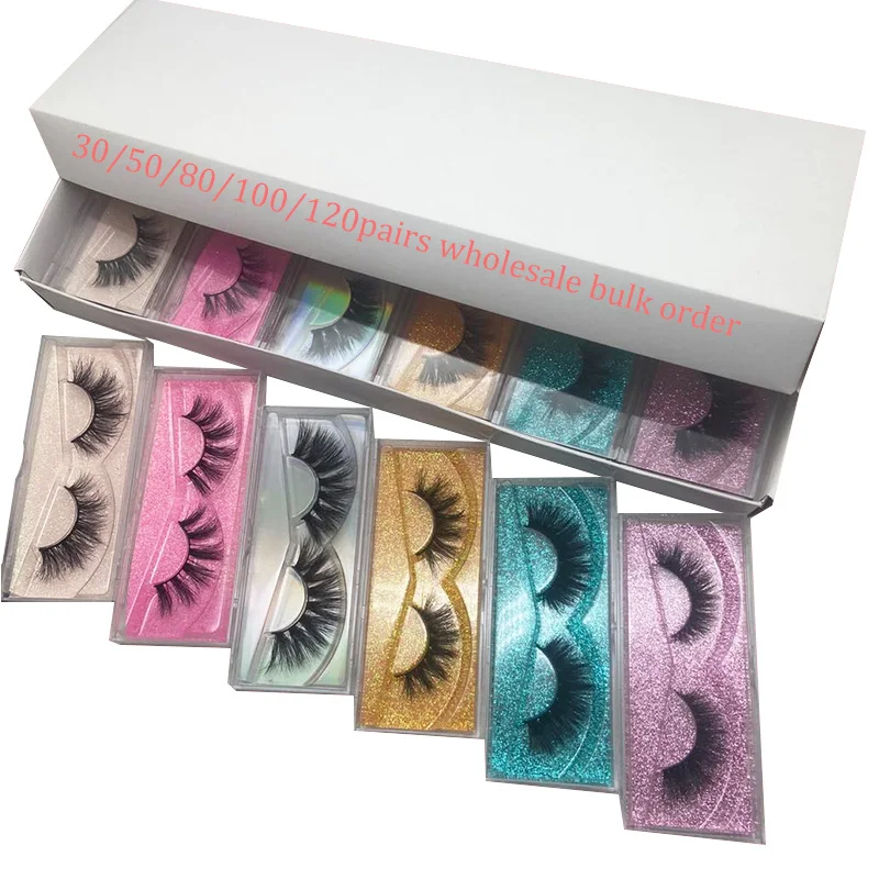 Wholesale Real Mink Lashes 15mm 20mm 22mm 3d Mink Eyelashes 5d Mink