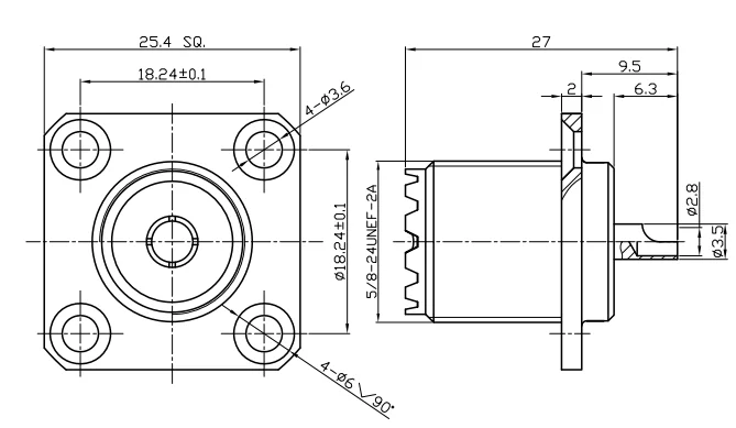 product lwmc wholesale factory selling so239 dc to 05 ghz uhf coaxial connector uhf female 4 holes flange mounted-5