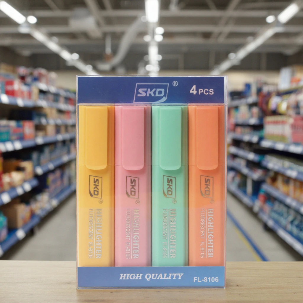 Набор цветных маркеров с немецкими чернилами 4 шт.